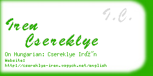 iren csereklye business card